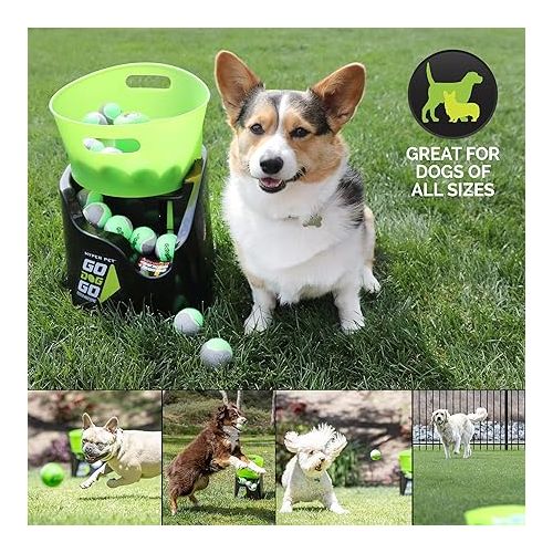  Hyper Pet GoDogGo Fetch Automatic Machine Dog Ball Launcher for Dogs With Five 2.5