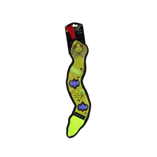  Hyper Pet Firehose Friends Snake Durable Squeaky Dog Toy, Multicolor
