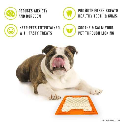  Hyper Pet Lickimat Slow Feeder Dog Mat & Boredom Buster (Perfect For Dog Food, Dog Treats, Yogurt, or Peanut Butter) [Fun Alternative to a Slow Feed Dog Bowl], Available in a Varie