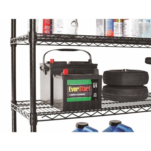  Hyper Tough 5 Shelf Heavy Duty Wire Shelving Storage Rack, Black, 16Dx48Wx72H