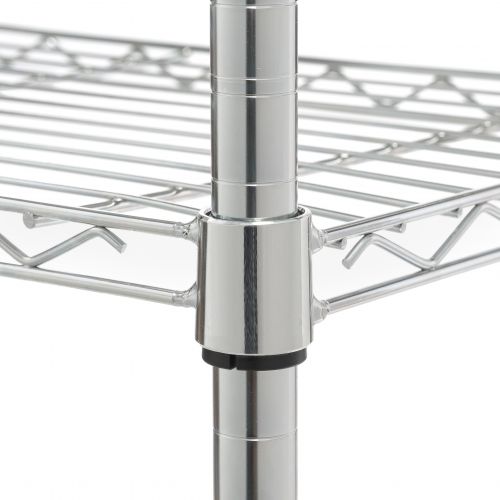  Hyper Tough 3 Tier Stackable Wire Shelving Rack, SilverZinc, 13.4Dx23.2Wx30.6H