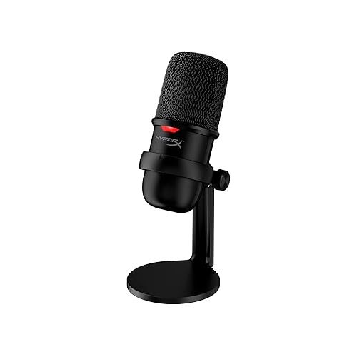  HyperX SoloCast - USB Condenser Gaming Microphone, for PC, PS4, PS5 and Mac, Tap-to-Mute Sensor, Cardioid Polar Pattern, great for Streaming, Podcasts, Twitch, YouTube, Discord,Black