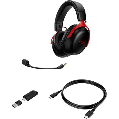  HyperX Cloud III Wireless Gaming Headset (Black/Red)