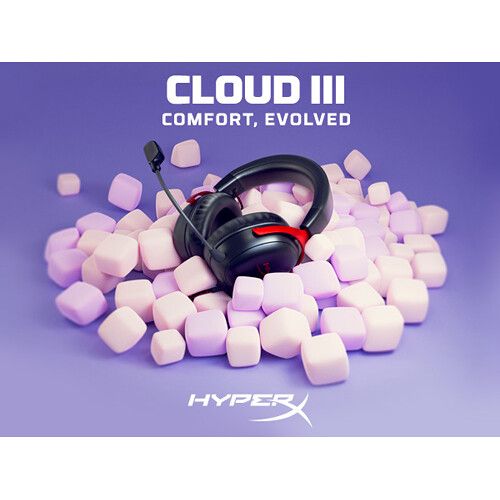  HyperX Cloud III Gaming Headset (Black & Red)