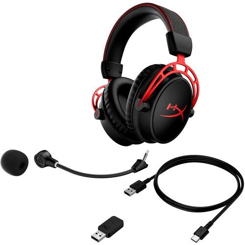  HyperX Cloud Alpha Wireless Over-Ear Gaming Headset (Black and Red)