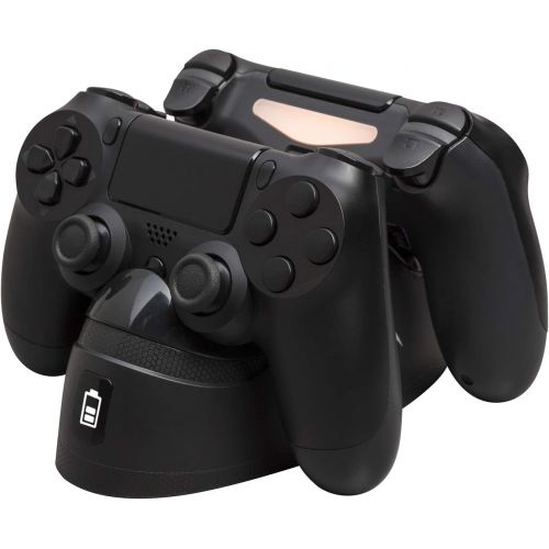  HyperX Chargeplay Duo - Controller Charging Station for Playstation 4. Charges Two DUALSHOCK 4 Controllers Via The Ext Port. Sony PS4/ Pro/ PS4 Slim DUALSHOCK 4 Controller Charger