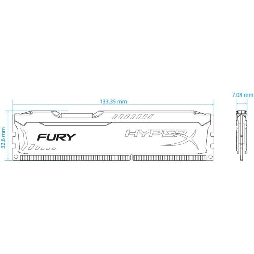  Kingston HyperX FURY 8GB 1600MHz DDR3 CL10 DIMM - Blue (HX316C10F/8)