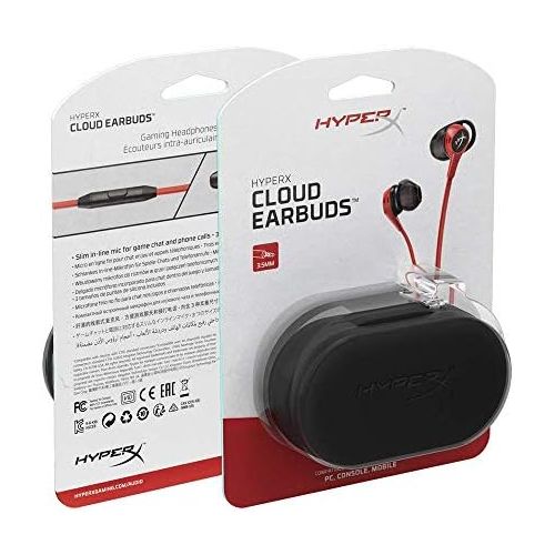  HyperX Cloud Earbuds Gaming Headphones with Mic for Nintendo Switch and Mobile Gaming