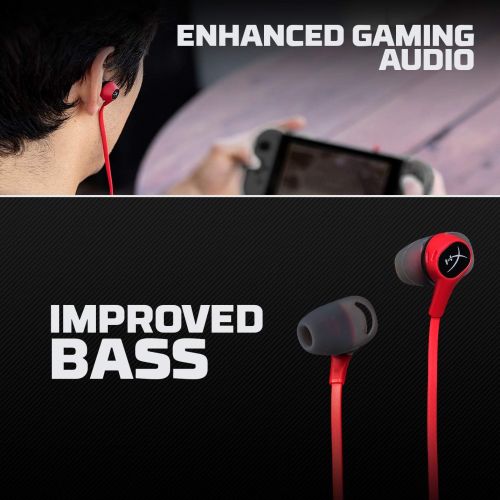  HyperX Cloud Earbuds Gaming Headphones with Mic for Nintendo Switch and Mobile Gaming