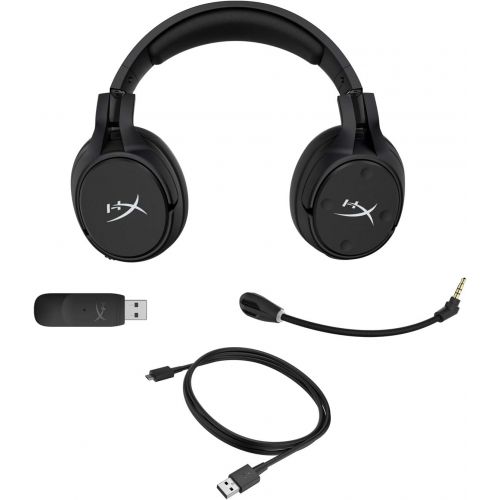  HyperX Cloud Flight S - Wireless Gaming Headset, 7.1 Surround Sound, 30 Hour Battery Life, Qi Wireless Charging, Detachable Microphone with LED Mute Indicator, Compatible with PC &