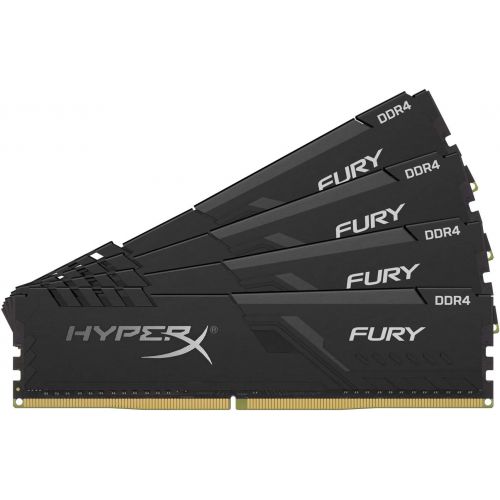  HyperX Fury Black 3466MHz DDR4 CL17 DIMM (Kit of 4) HX434C17FB4K4/64, 64GB kit (4 x 16GB)