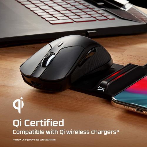  HyperX Pulsefire Dart - Wireless RGB Gaming Mouse, Software-Controlled Customization, 6 Programmable Buttons, Qi-Charging Battery up to 50 Hours - PC, PS4, Xbox One Compatible