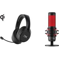 HyperX Cloud Flight S - Wireless Gaming Headset & QuadCast - USB Condenser Gaming Microphone, for PC, PS4 and Mac, Anti-Vibration Shock Mount, Four Polar Patterns - Black