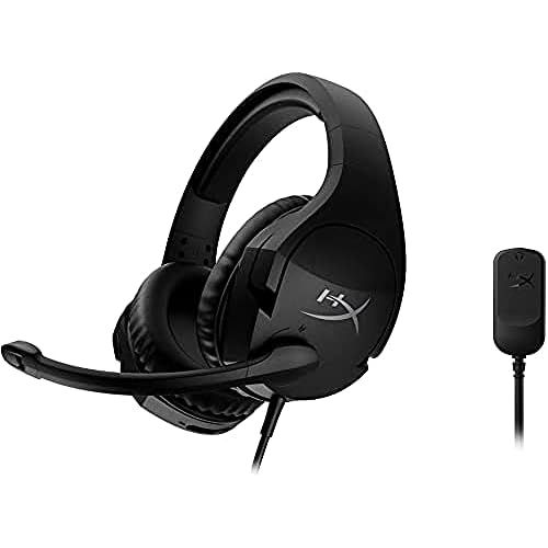  HyperX Cloud Stinger S ? Gaming Headset, for PC, Virtual 7.1 Surround Sound, Lightweight, Memory Foam, Soft Leatherette, Durable Steel Sliders, Swivel-to-Mute Noise-Cancelling Micr