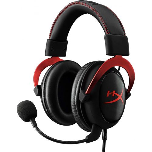  HyperX Cloud II Gaming Headset - 7.1 Surround Sound- Red (KHX-HSCP-RD) with HyperX Alloy Core RGBMembrane Gaming Keyboard Comfortable Black - Bundle