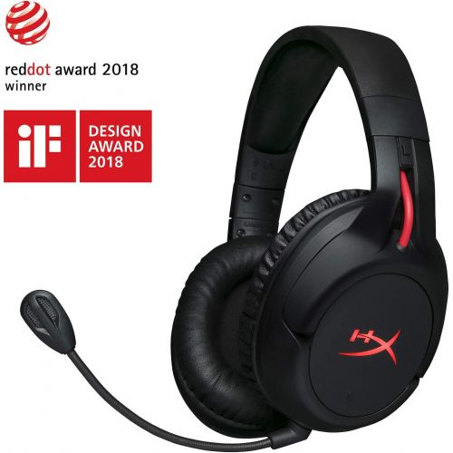  HyperX Cloud Flight - Wireless Gaming Headset - 30 Hour Battery Life - Immersive In Game Audio and HyperX Pulsefire Surge - RGB Gaming Mouse, 360° RGB Light Effects and Macro Custo