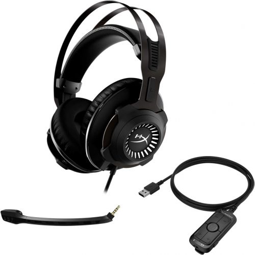  HyperX Cloud Revolver - Gaming Headset with HyperX 7.1 Surround Sound, Signature Memory Foam, Premium Leatherette, Steel Frame, Detachable Noise-Cancellation Microphone