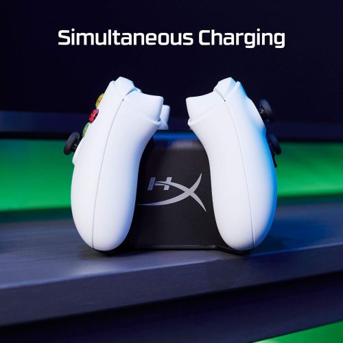  HyperX ChargePlay Duo - Controller Charging Station for Xbox Series XS and Xbox One Wireless Controllers, Includes Two 1400mAh Rechargeable Battery Packs and Additional Battery Doo