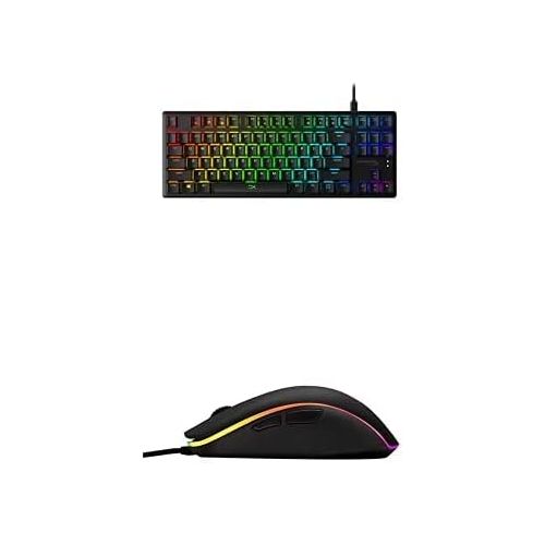  HyperX Alloy Origins Core - Tenkeyless Mechanical Gaming Keyboard & Pulsefire Surge - RGB Wired Optical Gaming Mouse, Pixart 3389 Sensor up to 16000 DPI, Ergonomic, 6 Programmable