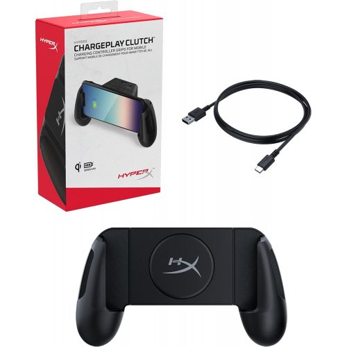  HyperX ChargePlay Clutch ? Qi Certified Wireless Charging Controller Grips for Mobile Phones, Detachable Battery Pack, Compatible with Qi Enabled Android and iPhone Devices, USB Ch