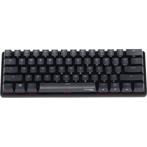  HyperX Alloy Origins 60 - Mechanical Gaming Keyboard, Ultra Compact 60% Form Factor, Double Shot PBT Keycaps, RGB LED Backlit, NGENUITY Software Compatible - Linear HyperX Red Swit