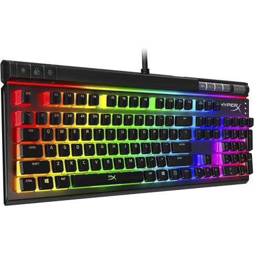  HyperX Alloy Elite 2 ? Mechanical Gaming Keyboard, Software-Controlled Light & Macro Customization, ABS Pudding Keycaps, Media Controls, RGB LED Backlit, Linear Switch, HyperX Red