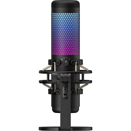  HyperX QuadCast S ? RGB USB Condenser Microphone for PC, PS4, PS5 and Mac, Anti-Vibration Shock Mount, 4 Polar Patterns, Pop Filter, Gain Control, Gaming, Streaming, Podcasts, Twit