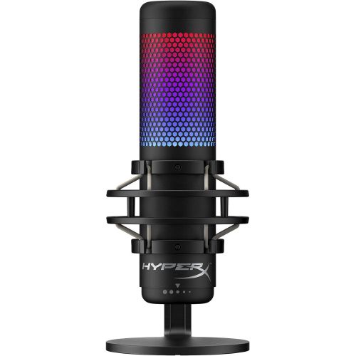  HyperX QuadCast S ? RGB USB Condenser Microphone for PC, PS4, PS5 and Mac, Anti-Vibration Shock Mount, 4 Polar Patterns, Pop Filter, Gain Control, Gaming, Streaming, Podcasts, Twit