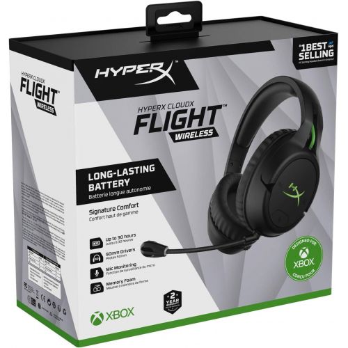  HyperX CloudX Flight ? Wireless Gaming Headset, Official Xbox Licensed, Compatible with Xbox One and Xbox Series XS, Game and Chat Mixer, Memory Foam, Detachable Noise-Cancellation