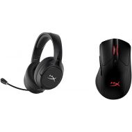 HyperX Cloud Flight S Over Ear Wireless Gaming Headset & Hyperx HX-MC006B 6-Button 2.4ghz Wireless Gaming Mouse, Black