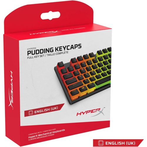  HyperX Pudding Keycaps - Full Key Set - ABS - OEM Profile - Black