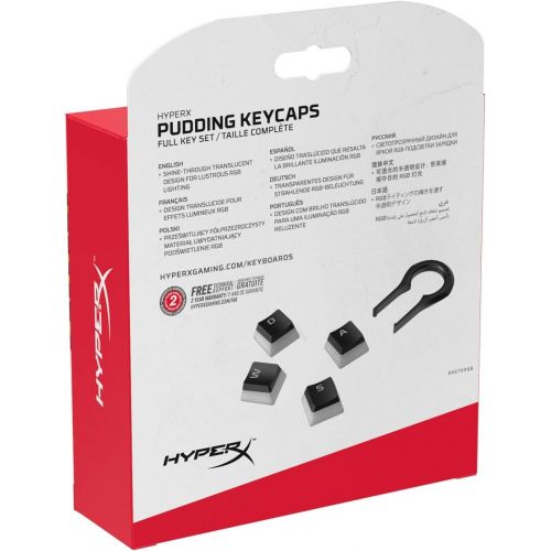  HyperX Pudding Keycaps - Full Key Set - ABS - OEM Profile - Black