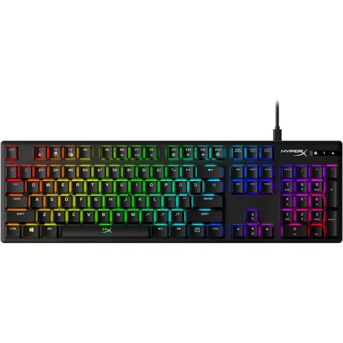  HyperX Alloy Origins - Mechanical Gaming Keyboard, Software-Controlled Light & Macro Customization & Pulsefire Surge - RGB Wired Optical Gaming Mouse, Pixart 3389 Sensor up to 1600