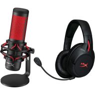 HyperX QuadCast - USB Condenser Gaming Microphone and HyperX Cloud Flight - Wireless Gaming Headset