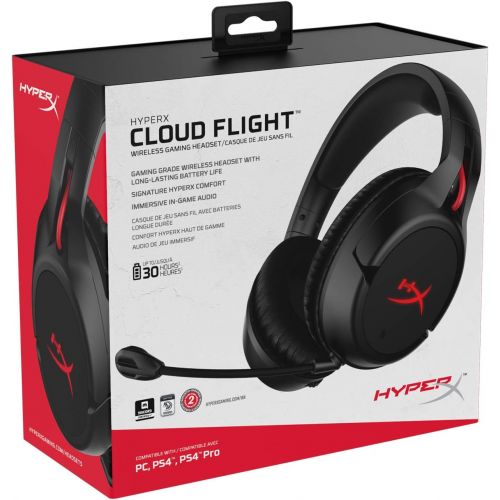  HyperX QuadCast - USB Condenser Gaming Microphone and HyperX Cloud Flight - Wireless Gaming Headset