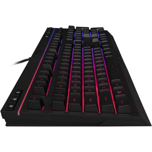  HyperX Alloy Core RGB ? Membrane Gaming Keyboard, Comfortable Quiet Silent Keys with RGB LED Lighting Effects, Spill Resistant, Dedicated Media Keys, Compatible with Windows 10/8.1