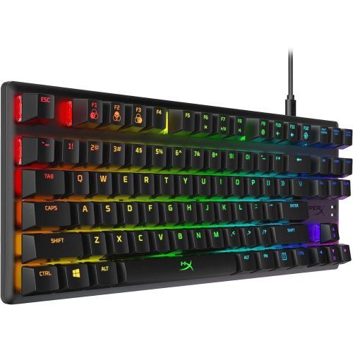  HyperX Alloy Origins Core - Tenkeyless Mechanical Gaming Keyboard, Software Controlled Light & Macro Customization, Compact Form Factor, RGB LED Backlit, Linear HyperX Red Switch