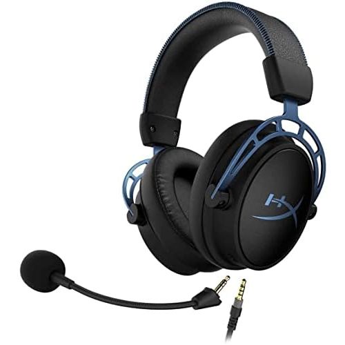  HyperX Cloud Alpha S - PC Gaming Headset, 7.1 Surround Sound, Adjustable Bass, Dual Chamber Drivers, Chat Mixer, Breathable Leatherette, Memory Foam, and Noise Cancelling Microphon