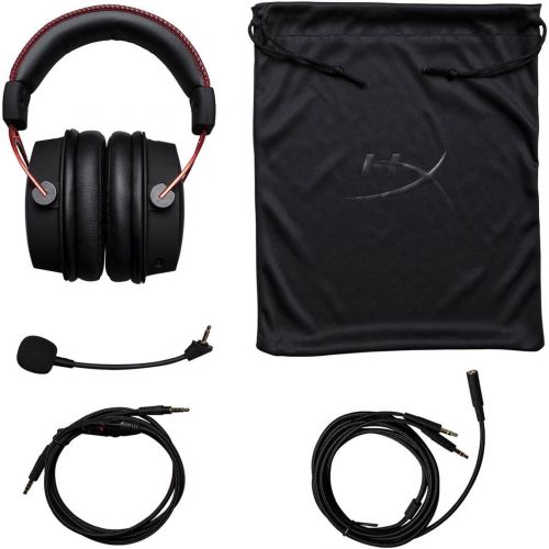  HyperX Cloud Alpha - Gaming Headset, Dual Chamber Drivers, Legendary Comfort, Aluminum Frame, Detachable Microphone, Works on PC, PS4, PS5, Xbox One, Xbox Series XS, Nintendo Switc