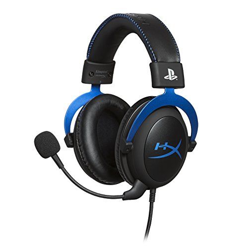  HyperX Cloud - Official PlayStation Licensed Gaming Headset for PS4 and PS5 with In-Line Audio Control, Detachable Noise Cancelling Microphone, Comfortable Memory Foam - Black