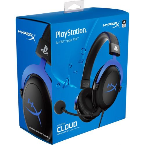  HyperX Cloud - Official PlayStation Licensed Gaming Headset for PS4 and PS5 with In-Line Audio Control, Detachable Noise Cancelling Microphone, Comfortable Memory Foam - Black