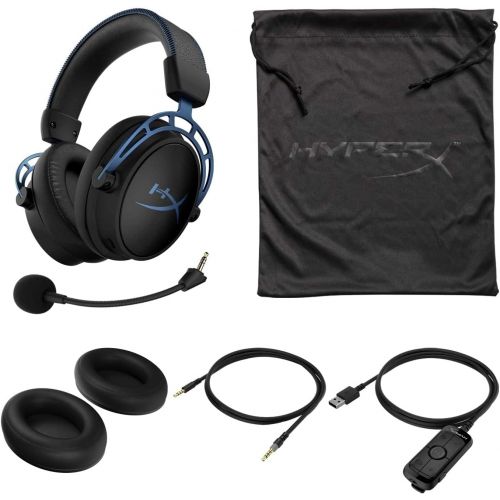  HyperX Cloud Alpha S - PC Gaming Headset, 7.1 Surround Sound, Adjustable Bass, Dual Chamber Drivers, Chat Mixer, Breathable Leatherette, Memory Foam, and Noise Cancelling Microphon