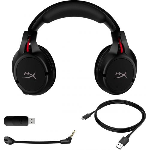  HyperX Cloud Flight - Wireless Gaming Headset, Long Lasting Battery up to 30 Hours, Detachable Noise Cancelling Microphone, Red LED Light, Comfortable Memory Foam, Works with PC, P