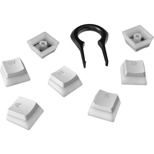  HyperX Pudding Keycaps - Double Shot PBT Keycap Set with Translucent Layer, for Mechanical Keyboards, Full 104 Key Set, OEM Profile, English (US) Layout - White