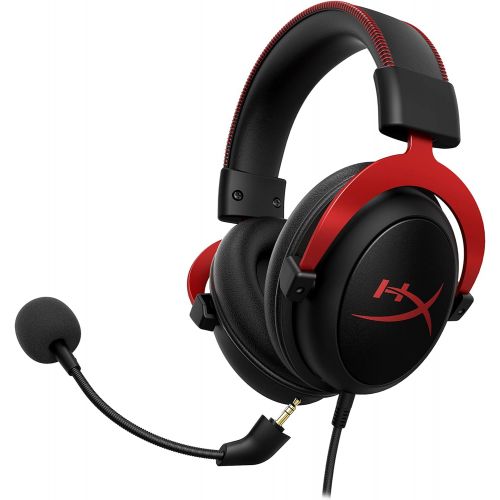  HyperX Cloud II - Gaming Headset, 7.1 Surround Sound, Memory Foam Ear Pads, Durable Aluminum Frame, Detachable Microphone, Works with PC, PS5, PS4, Xbox Series XS, Xbox One ? Red