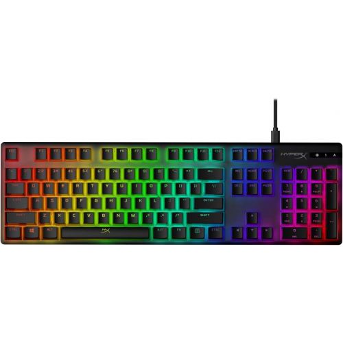  HyperX Pudding Keycaps - Double Shot PBT Keycap Set with Translucent Layer, for Mechanical Keyboards, Full 104 Key Set, OEM Profile, English (US) Layout - Black