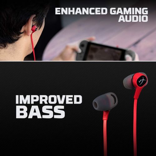  HyperX Cloud Earbuds - Gaming Headphones with Mic for Nintendo Switch and Mobile Gaming