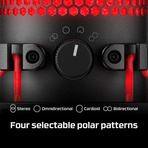  [무료배송] HyperX QuadCast - 킹스톤 마이크 게이밍/유튜버/BJ 추천/게임용/디스코드/ 마이크 PC, PS4, PS5 및 Mac용 USB 콘덴서 빨간색 LED