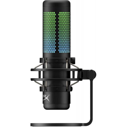  HyperX QuadCast S ? RGB USB Condenser Microphone for PC, PS4, PS5 and Mac, Anti-Vibration Shock Mount, 4 Polar Patterns, Pop Filter, Gain Control, Gaming, Streaming, Podcasts, Twit