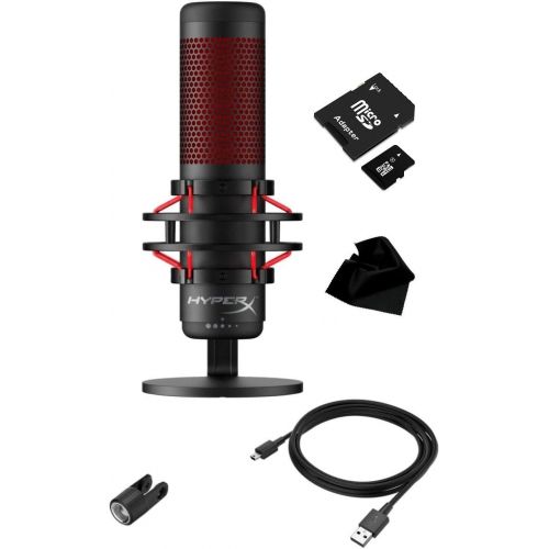  [아마존베스트]Newest HyperX - QuadCast USB Multi-Pattern Electret Condenser Microphone | 2020 Edition | For PS4, PC and Mac | Pop Filter | Anti-Vibration Shock Mount | | Red - Black | With KWALI